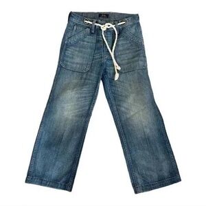 Ralph Lauren Relaxed Fit Blue Jeans with Rope Detail